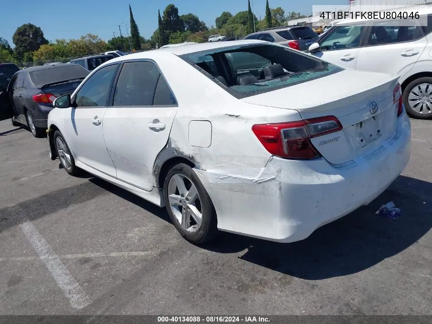 2014 Toyota Camry Se VIN: 4T1BF1FK8EU804046 Lot: 40134088