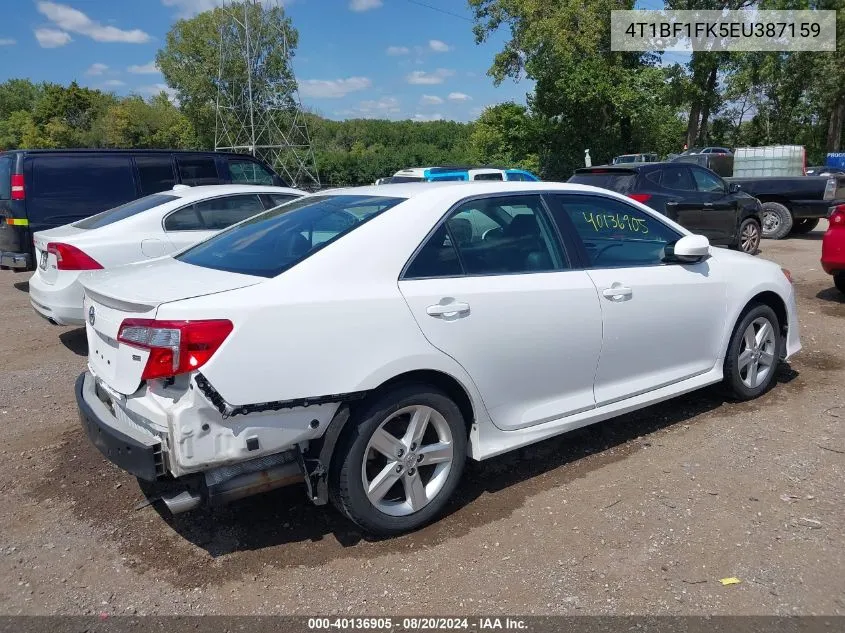 2014 Toyota Camry Se VIN: 4T1BF1FK5EU387159 Lot: 40136905