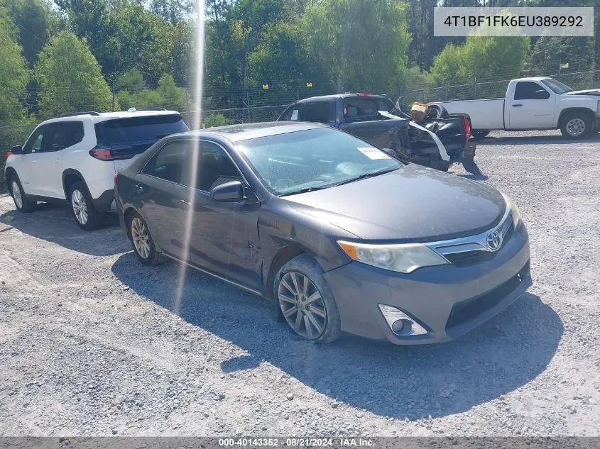 2014 Toyota Camry L/Se/Le/Xle VIN: 4T1BF1FK6EU389292 Lot: 40143352