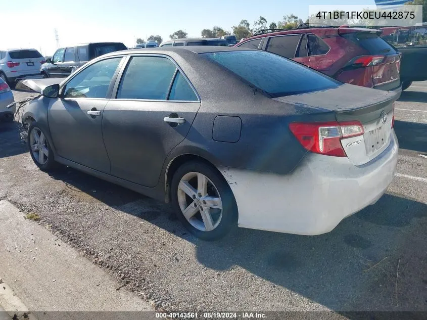 2014 Toyota Camry Se VIN: 4T1BF1FK0EU442875 Lot: 40143561