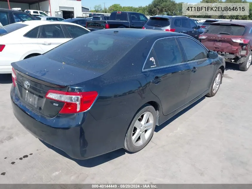 4T1BF1FK2EU864615 2014 Toyota Camry L/Se/Le/Xle