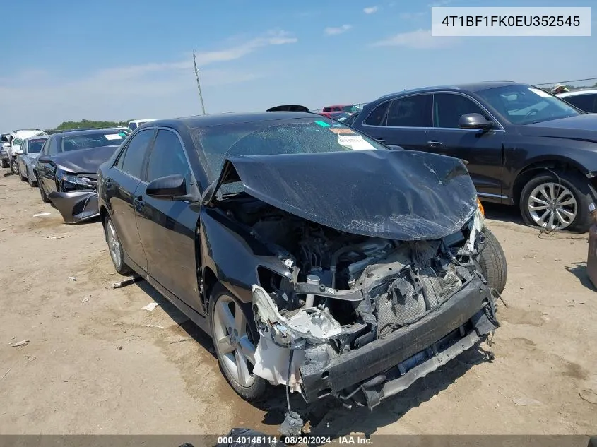 2014 Toyota Camry L/Se/Le/Xle VIN: 4T1BF1FK0EU352545 Lot: 40145114