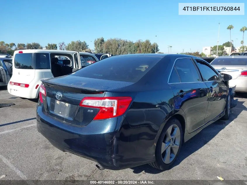 2014 Toyota Camry L/Se/Le/Xle VIN: 4T1BF1FK1EU760844 Lot: 40146802