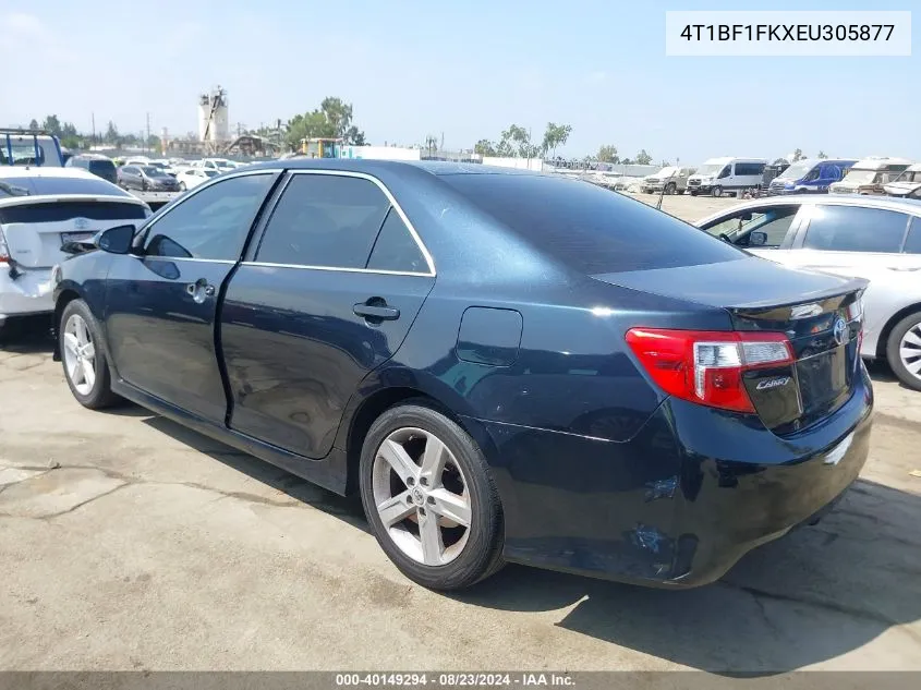 2014 Toyota Camry Se VIN: 4T1BF1FKXEU305877 Lot: 40149294