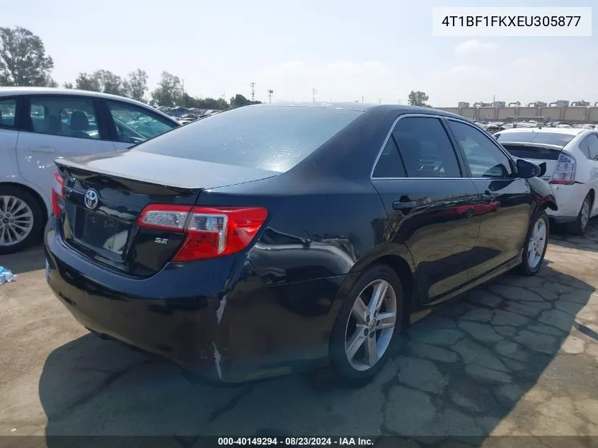 2014 Toyota Camry Se VIN: 4T1BF1FKXEU305877 Lot: 40149294