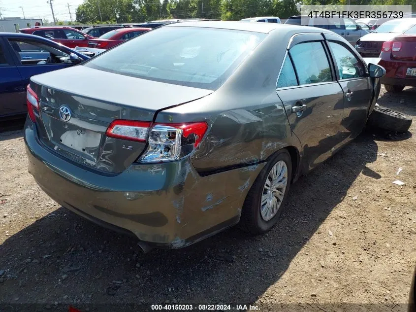 2014 Toyota Camry Le VIN: 4T4BF1FK3ER356739 Lot: 40150203