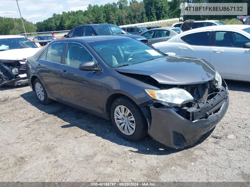 2014 Toyota Camry L VIN: 4T1BF1FK8EU867132 Lot: 40155797