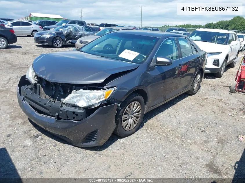 2014 Toyota Camry L VIN: 4T1BF1FK8EU867132 Lot: 40155797