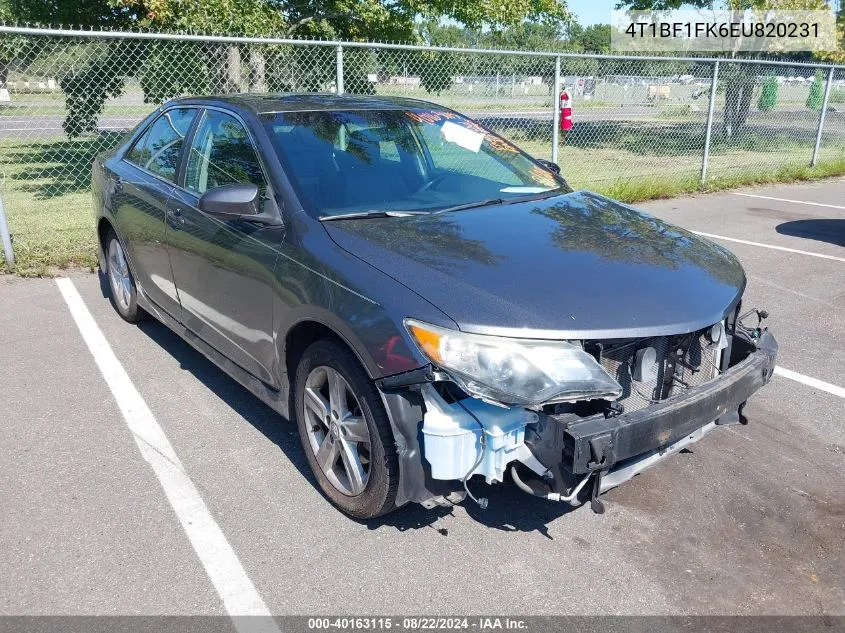 2014 Toyota Camry Se VIN: 4T1BF1FK6EU820231 Lot: 40163115