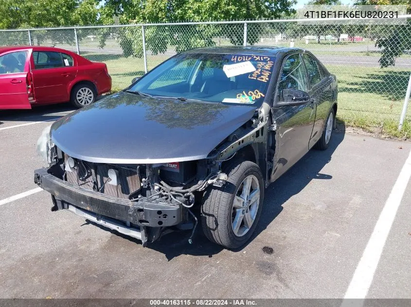 2014 Toyota Camry Se VIN: 4T1BF1FK6EU820231 Lot: 40163115