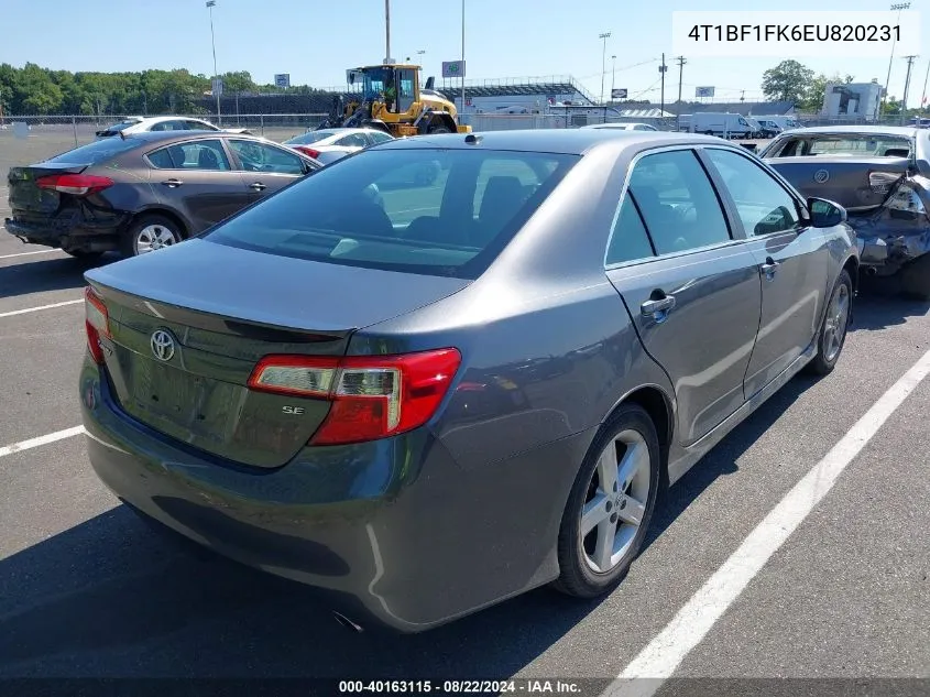 4T1BF1FK6EU820231 2014 Toyota Camry Se