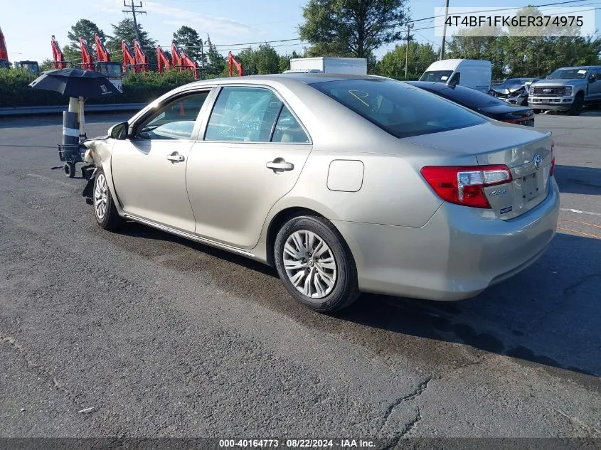 4T4BF1FK6ER374975 2014 Toyota Camry Le