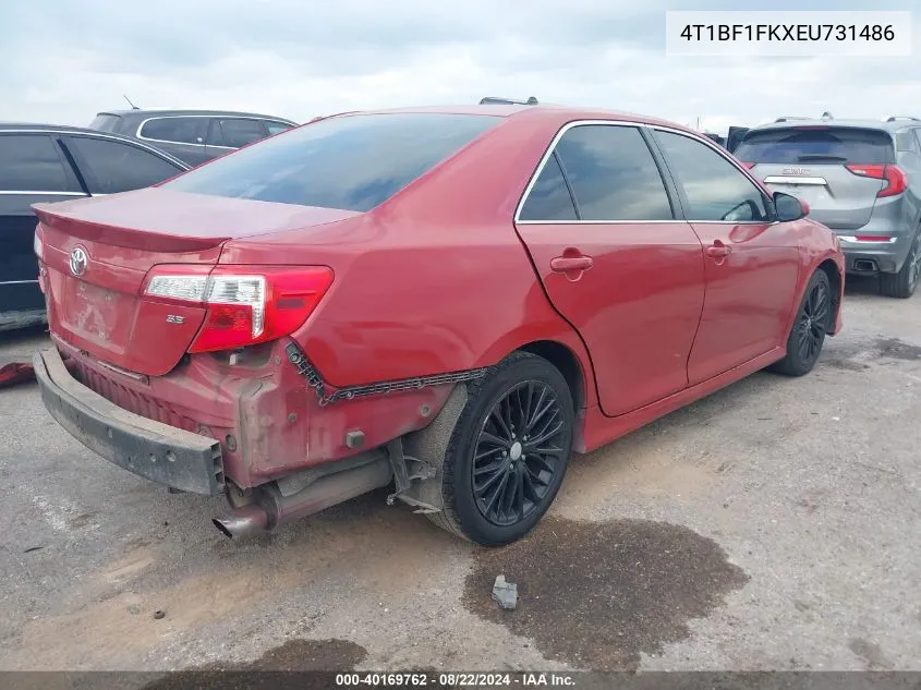 2014 Toyota Camry Se VIN: 4T1BF1FKXEU731486 Lot: 40169762