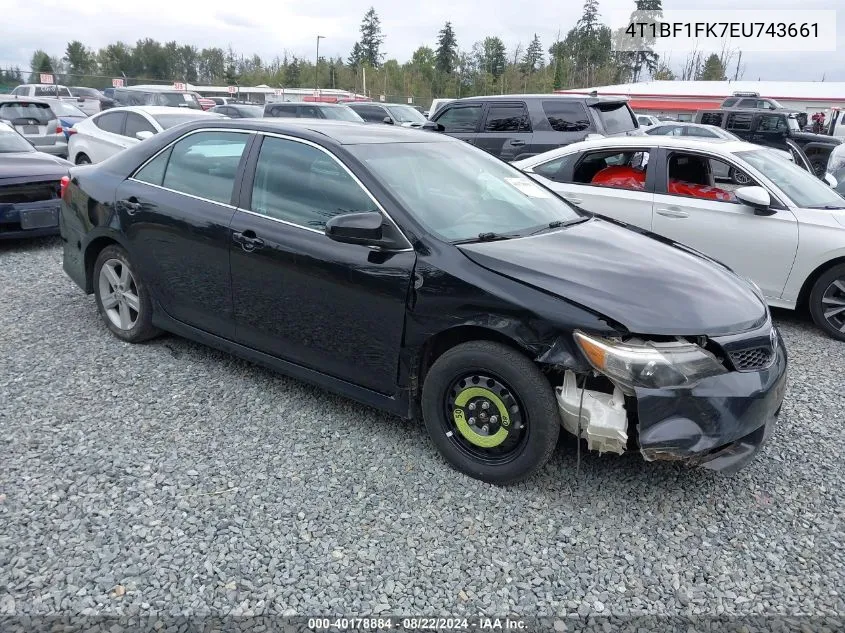 2014 Toyota Camry Se VIN: 4T1BF1FK7EU743661 Lot: 40178884