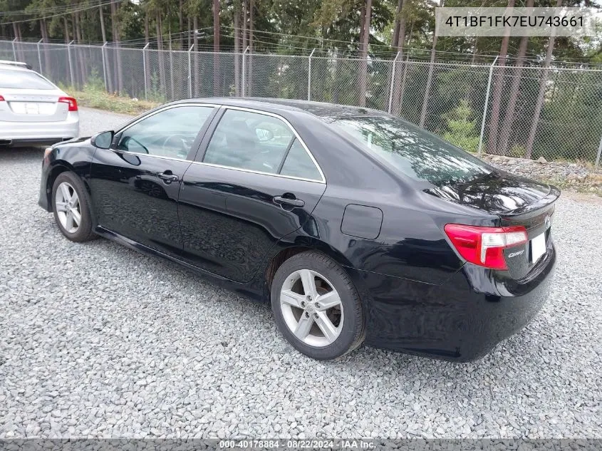 2014 Toyota Camry Se VIN: 4T1BF1FK7EU743661 Lot: 40178884