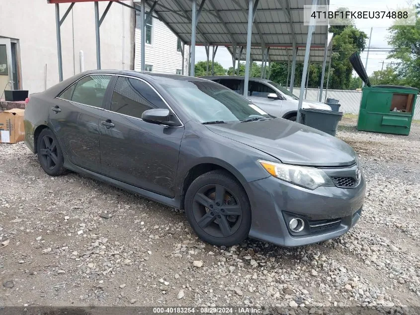 2014 Toyota Camry Se VIN: 4T1BF1FK8EU374888 Lot: 40183254