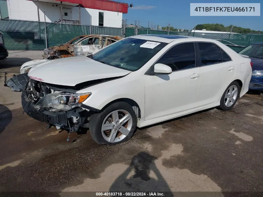 2014 Toyota Camry Se VIN: 4T1BF1FK7EU466171 Lot: 40183718