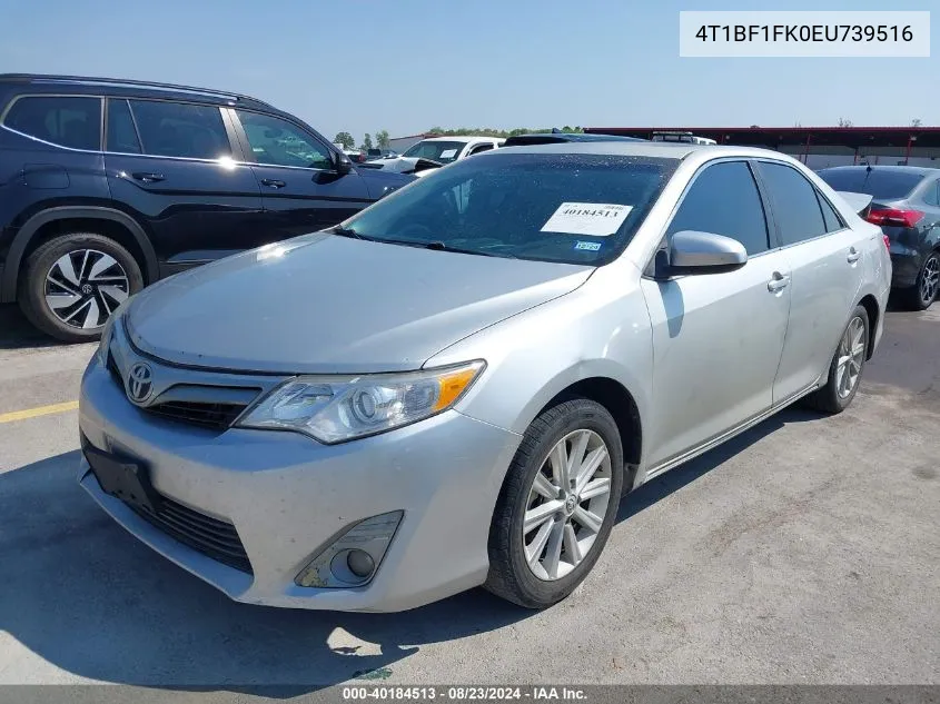 2014 Toyota Camry Xle VIN: 4T1BF1FK0EU739516 Lot: 40184513