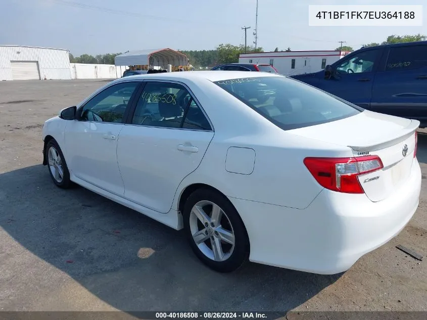 2014 Toyota Camry Se VIN: 4T1BF1FK7EU364188 Lot: 40186508