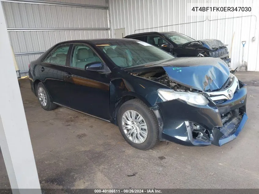 4T4BF1FK0ER347030 2014 Toyota Camry Le