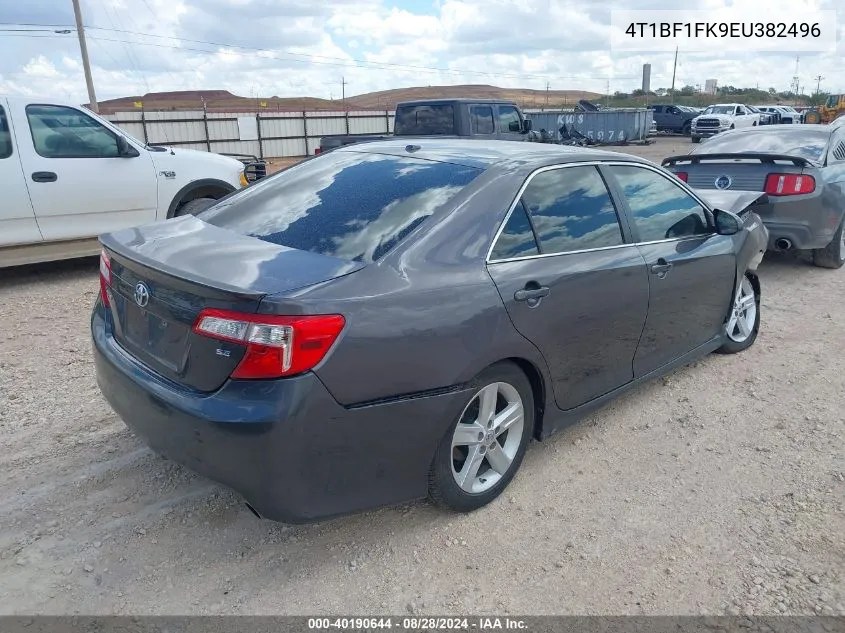 2014 Toyota Camry Se VIN: 4T1BF1FK9EU382496 Lot: 40190644