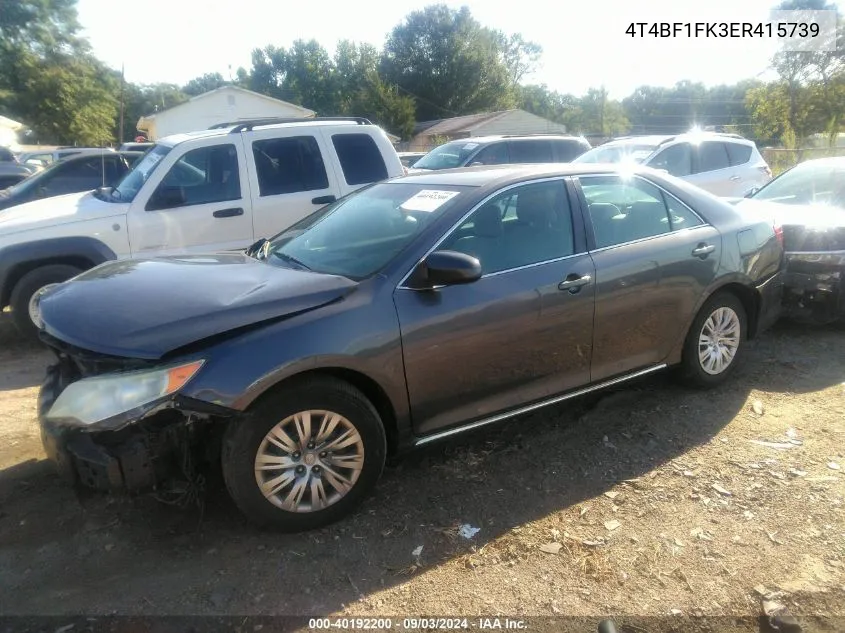 2014 Toyota Camry Le VIN: 4T4BF1FK3ER415739 Lot: 40192200