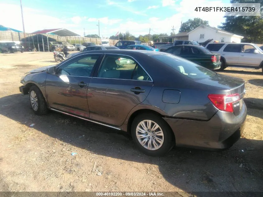 2014 Toyota Camry Le VIN: 4T4BF1FK3ER415739 Lot: 40192200