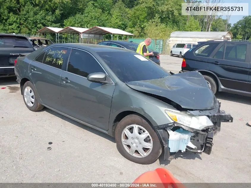 2014 Toyota Camry Le VIN: 4T4BF1FK4ER355731 Lot: 40193450