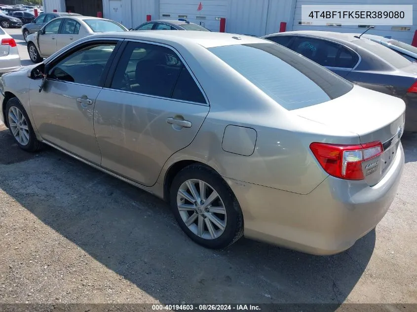 2014 Toyota Camry Xle VIN: 4T4BF1FK5ER389080 Lot: 40194603