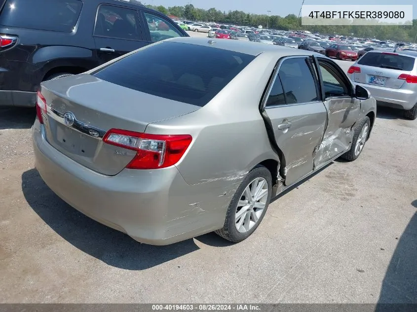 2014 Toyota Camry Xle VIN: 4T4BF1FK5ER389080 Lot: 40194603