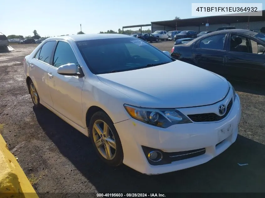 2014 Toyota Camry Se VIN: 4T1BF1FK1EU364932 Lot: 40195603