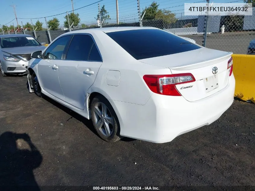 4T1BF1FK1EU364932 2014 Toyota Camry Se