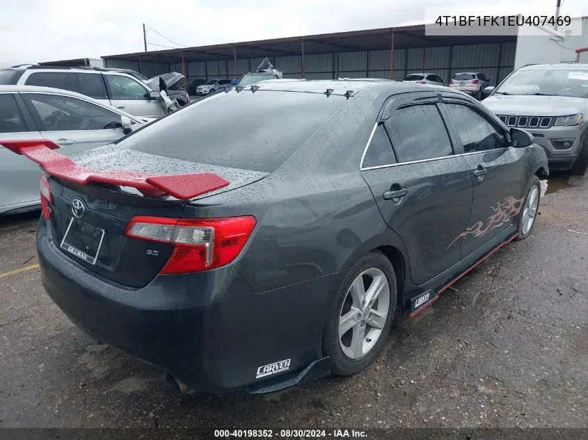 2014 Toyota Camry Se VIN: 4T1BF1FK1EU407469 Lot: 40198352