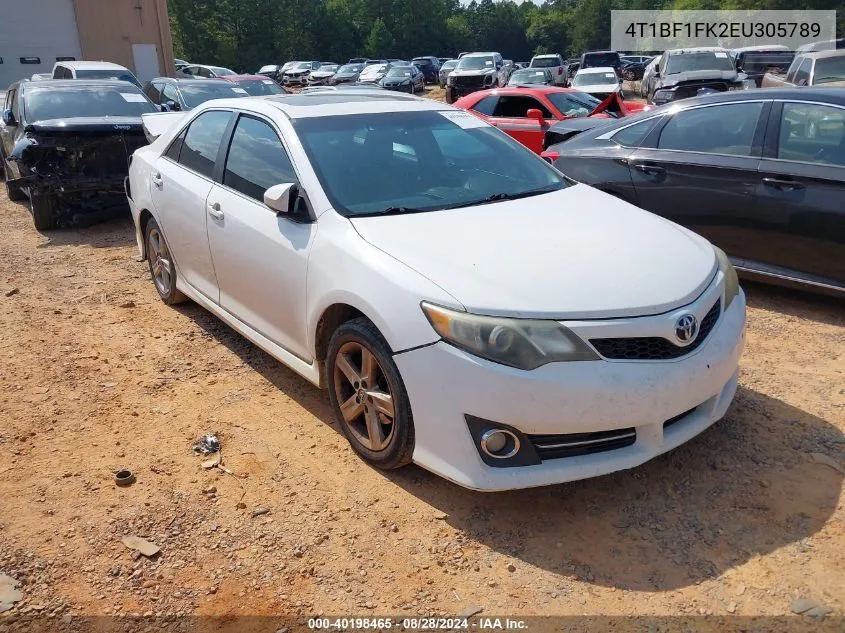 2014 Toyota Camry Se VIN: 4T1BF1FK2EU305789 Lot: 40198465