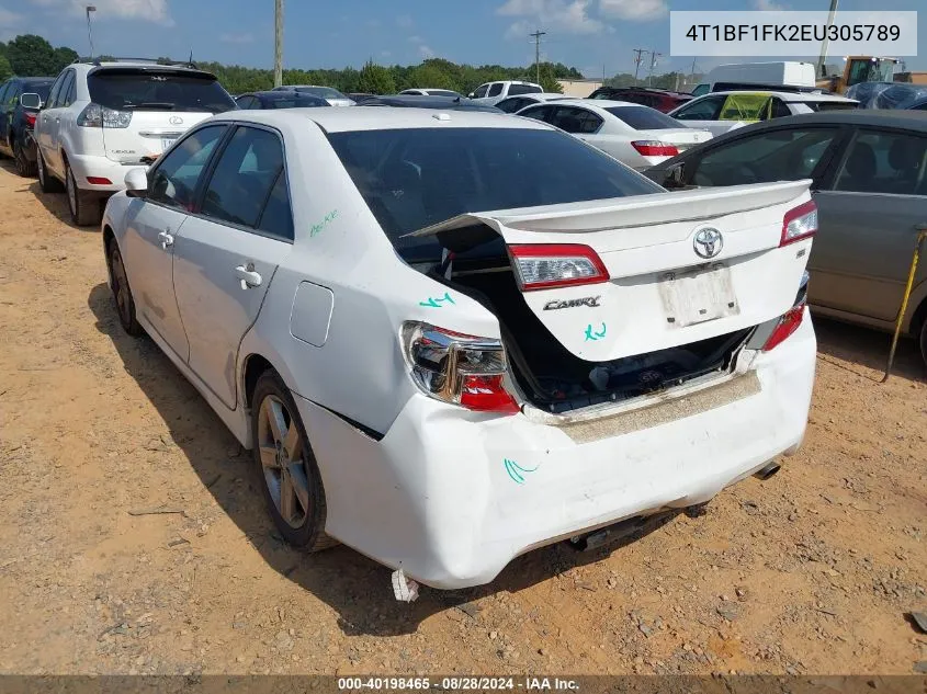 2014 Toyota Camry Se VIN: 4T1BF1FK2EU305789 Lot: 40198465