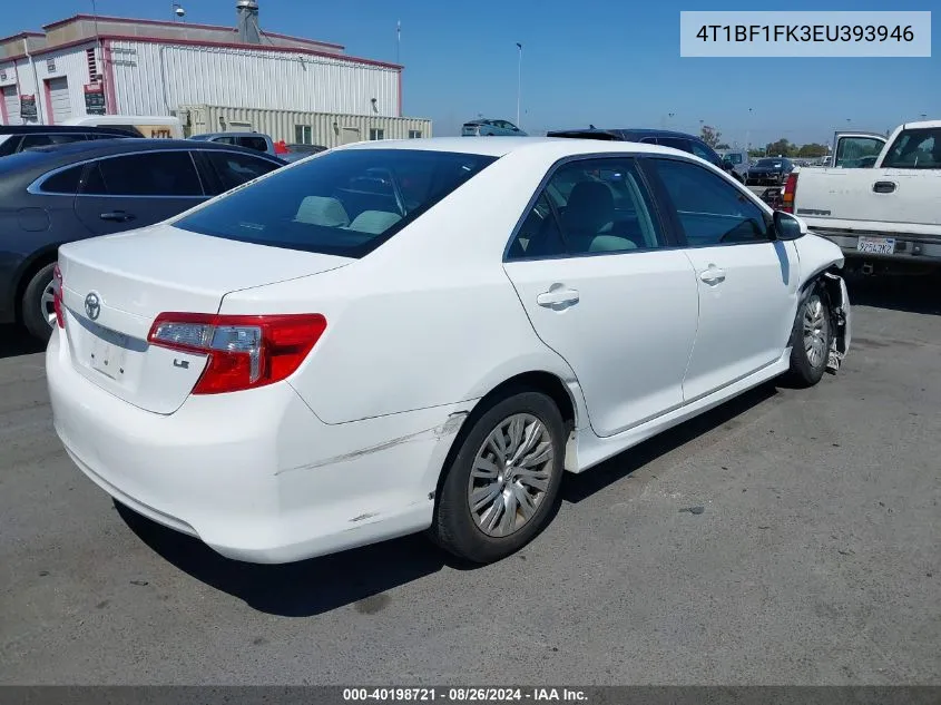 2014 Toyota Camry Le VIN: 4T1BF1FK3EU393946 Lot: 40198721