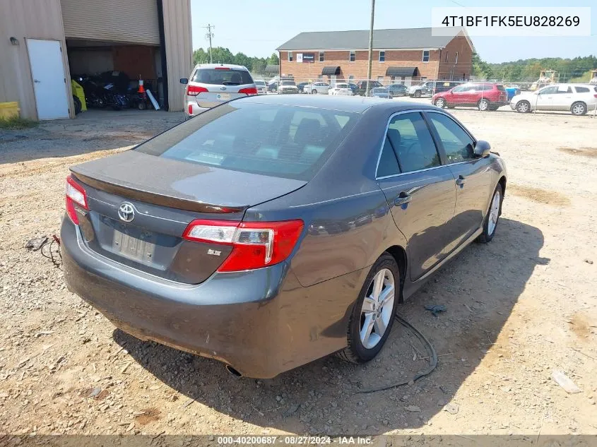 2014 Toyota Camry Se VIN: 4T1BF1FK5EU828269 Lot: 40200687