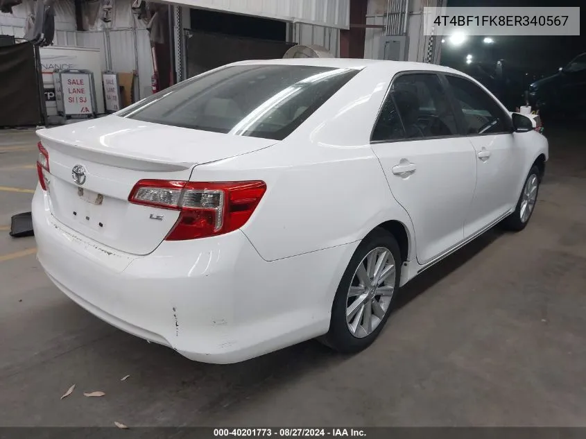 2014 Toyota Camry Le VIN: 4T4BF1FK8ER340567 Lot: 40201773