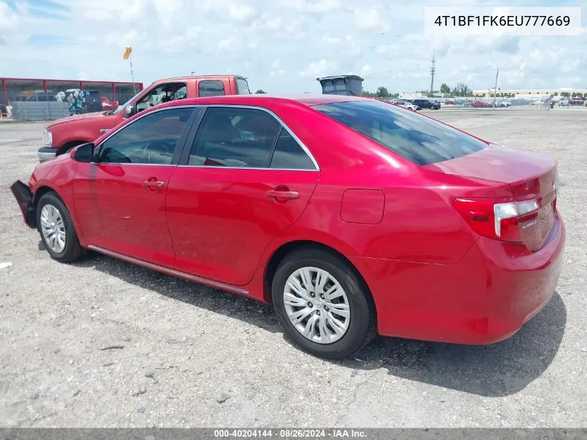 4T1BF1FK6EU777669 2014 Toyota Camry Le