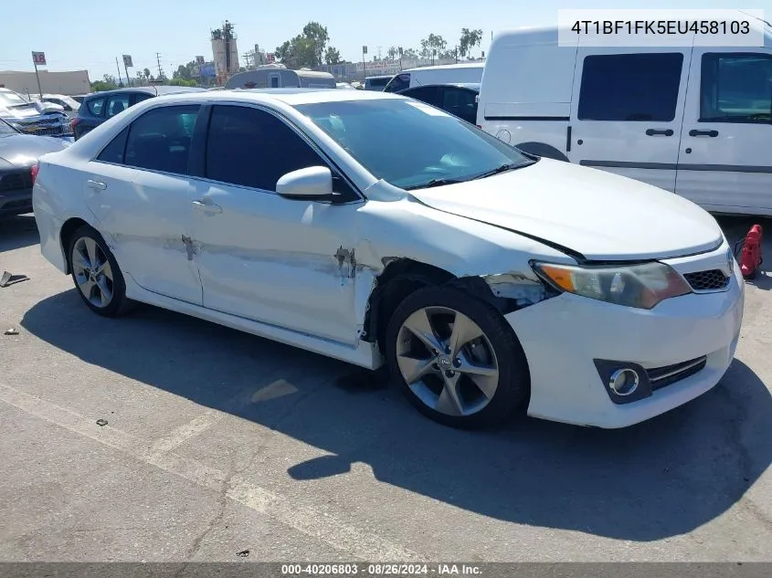 2014 Toyota Camry Se Sport VIN: 4T1BF1FK5EU458103 Lot: 40206803