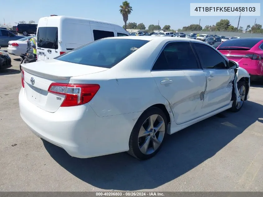 2014 Toyota Camry Se Sport VIN: 4T1BF1FK5EU458103 Lot: 40206803