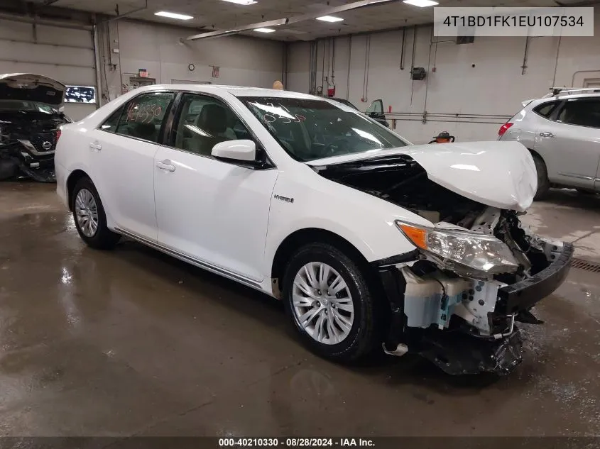 2014 Toyota Camry Hybrid Le VIN: 4T1BD1FK1EU107534 Lot: 40210330