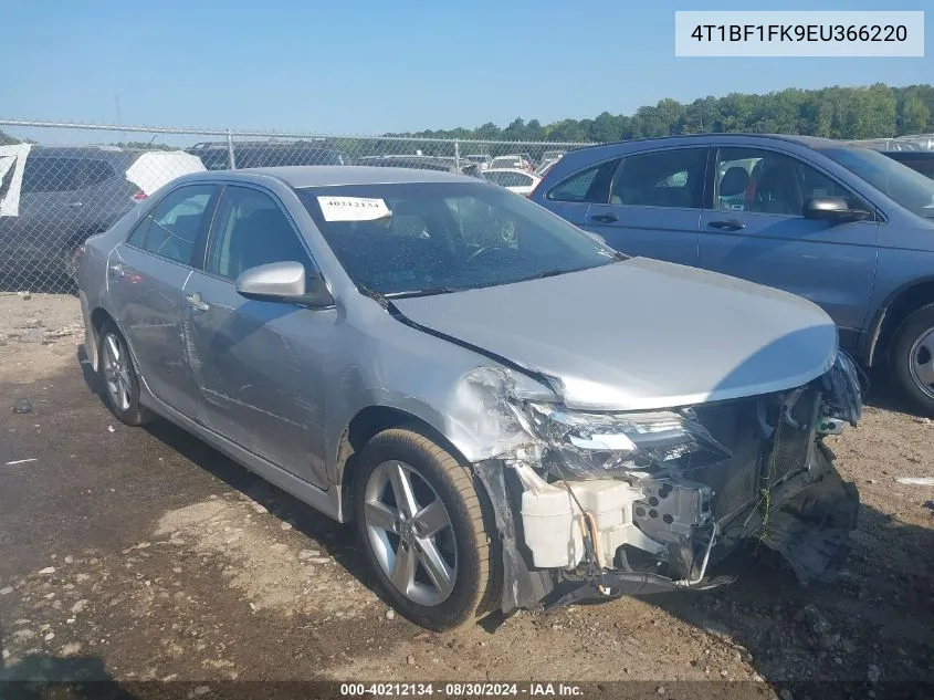 2014 Toyota Camry Se VIN: 4T1BF1FK9EU366220 Lot: 40212134