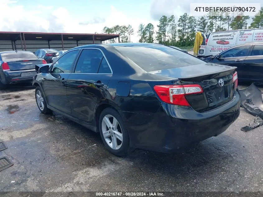 2014 Toyota Camry Se VIN: 4T1BF1FK8EU790472 Lot: 40216747