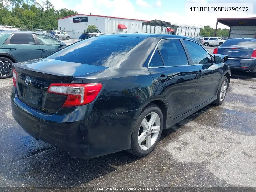 2014 Toyota Camry Se VIN: 4T1BF1FK8EU790472 Lot: 40216747