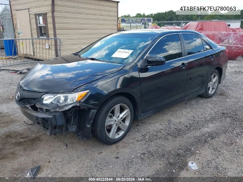 2014 Toyota Camry Se VIN: 4T1BF1FK7EU780063 Lot: 40222844