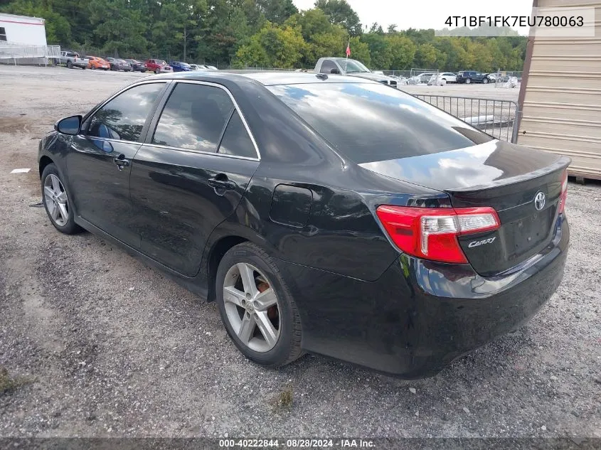 2014 Toyota Camry Se VIN: 4T1BF1FK7EU780063 Lot: 40222844