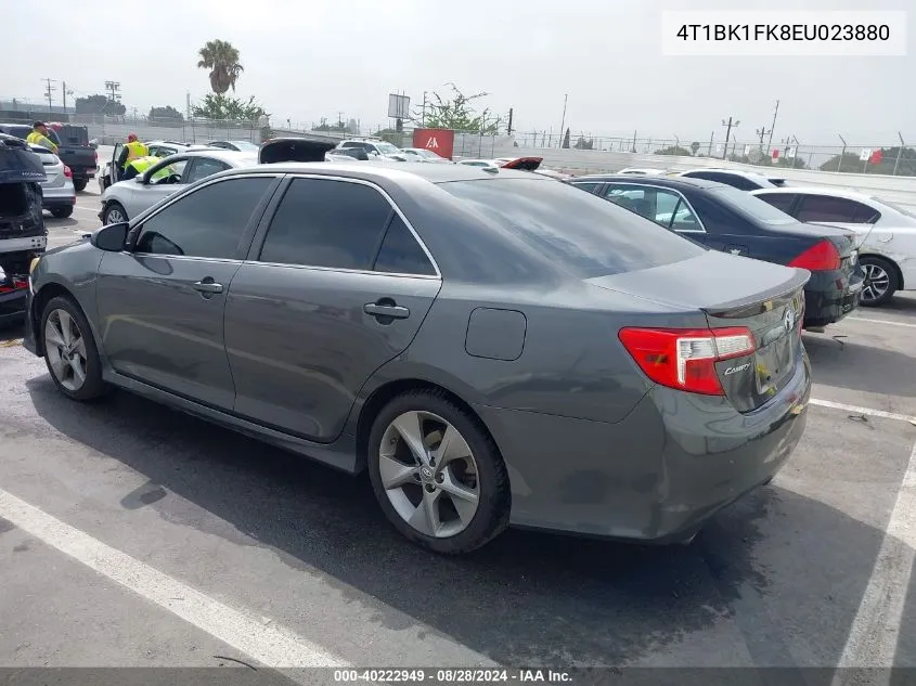 2014 Toyota Camry Se V6 VIN: 4T1BK1FK8EU023880 Lot: 40222949