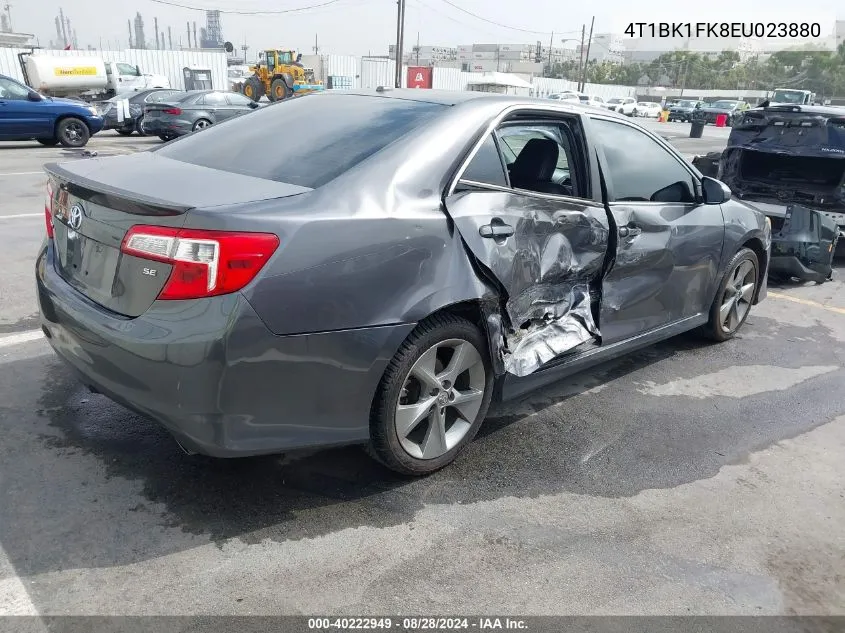 2014 Toyota Camry Se V6 VIN: 4T1BK1FK8EU023880 Lot: 40222949