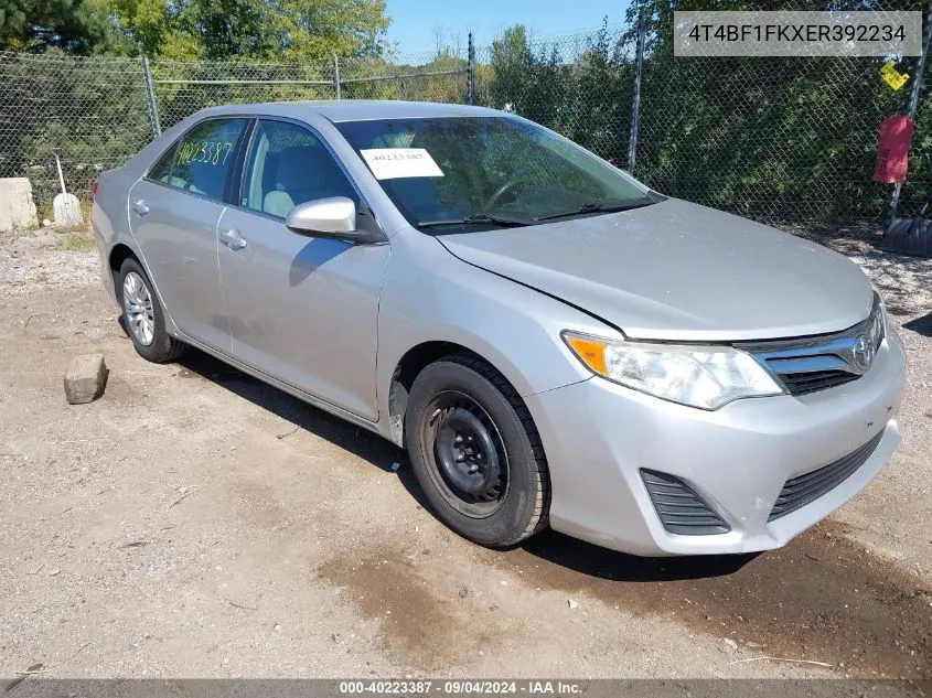 2014 Toyota Camry Le VIN: 4T4BF1FKXER392234 Lot: 40223387